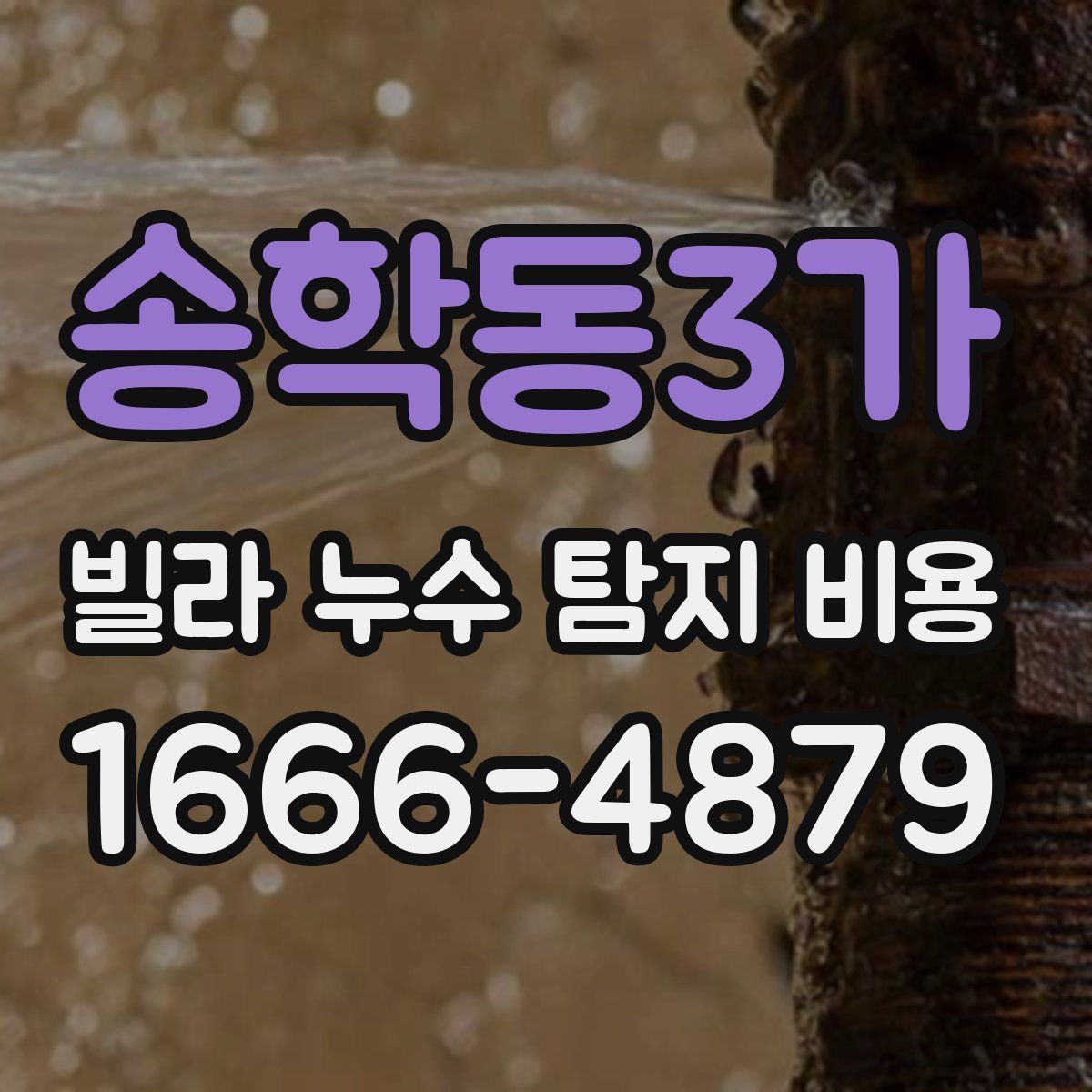 송학동3가 빌라 누수 탐지 비용