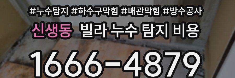 신생동 빌라 누수 탐지 비용