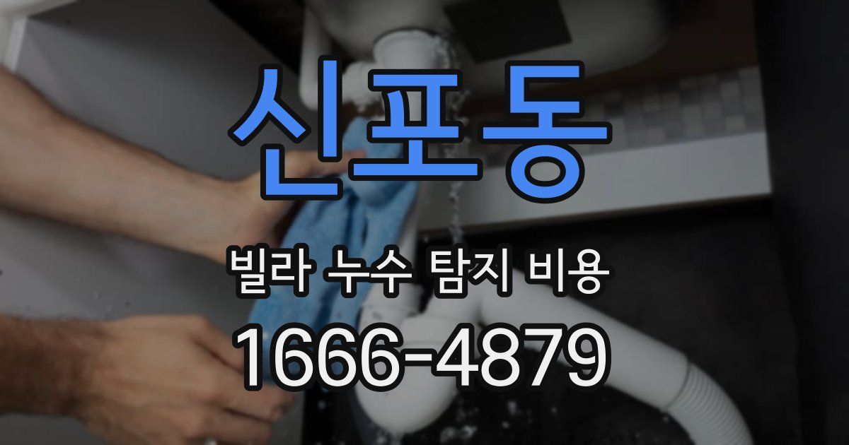 신포동 빌라 누수 탐지 비용