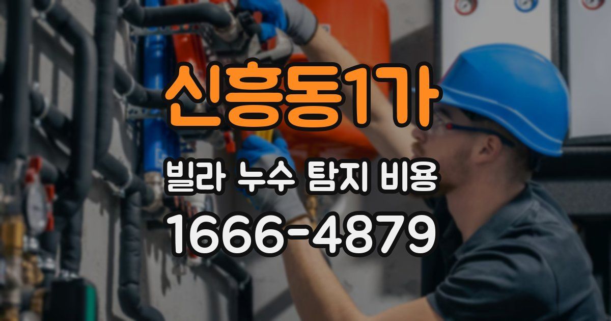 신흥동1가 빌라 누수 탐지 비용