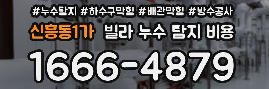 신흥동1가 빌라 누수 탐지 비용