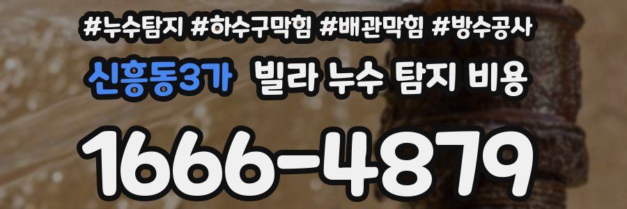 신흥동3가 빌라 누수 탐지 비용