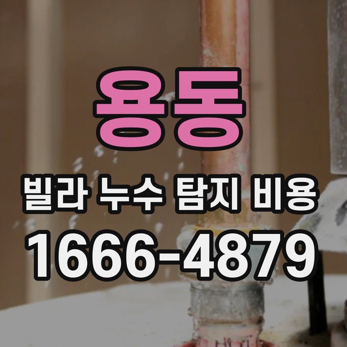 용동 빌라 누수 탐지 비용