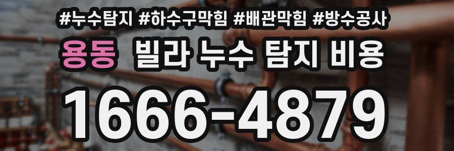 용동 빌라 누수 탐지 비용