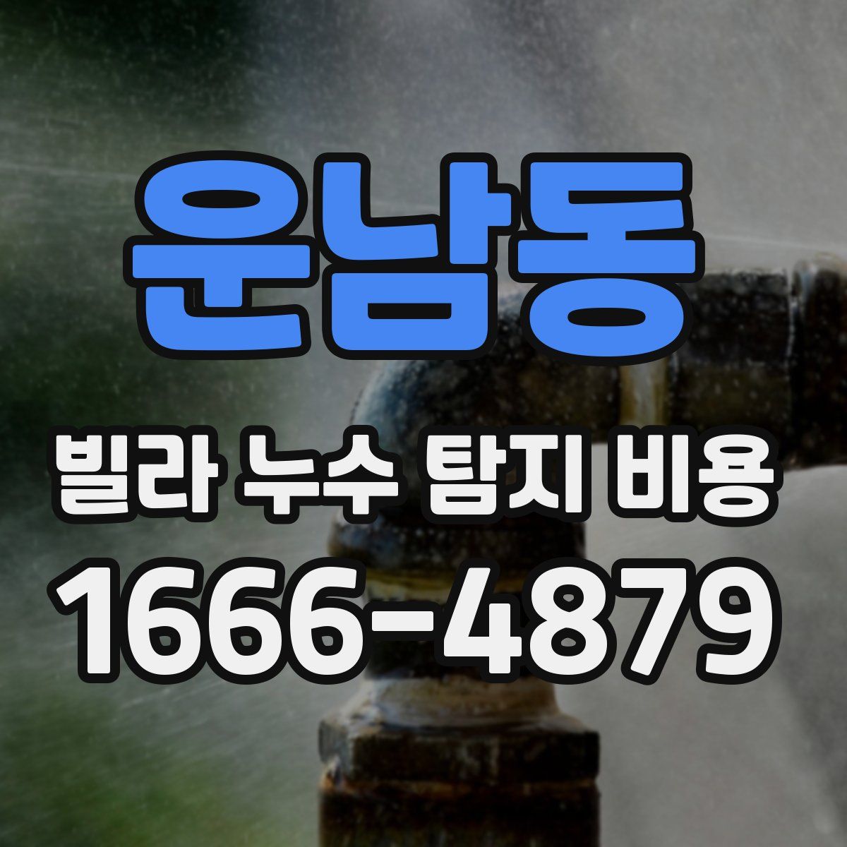 운남동 빌라 누수 탐지 비용