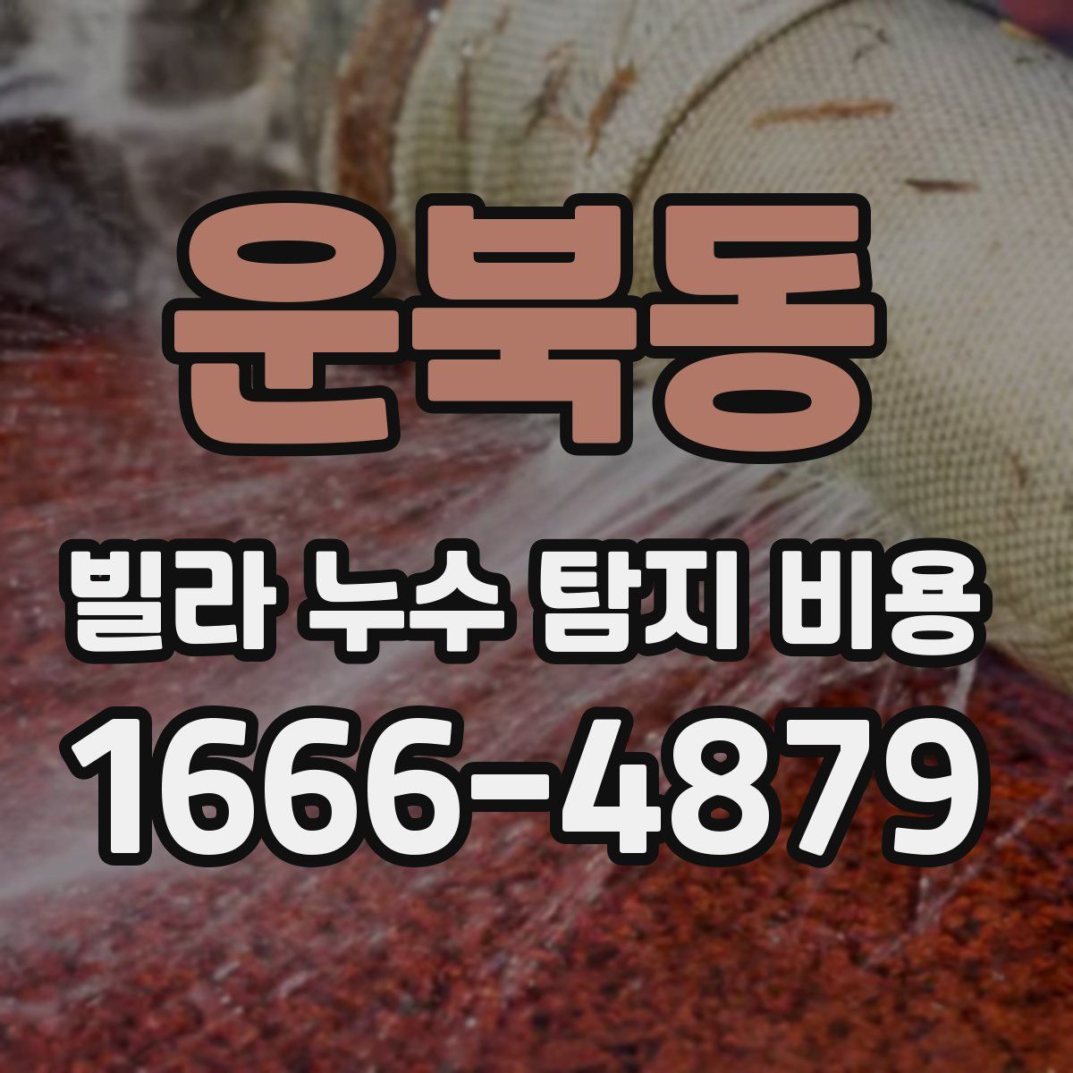 운북동 빌라 누수 탐지 비용