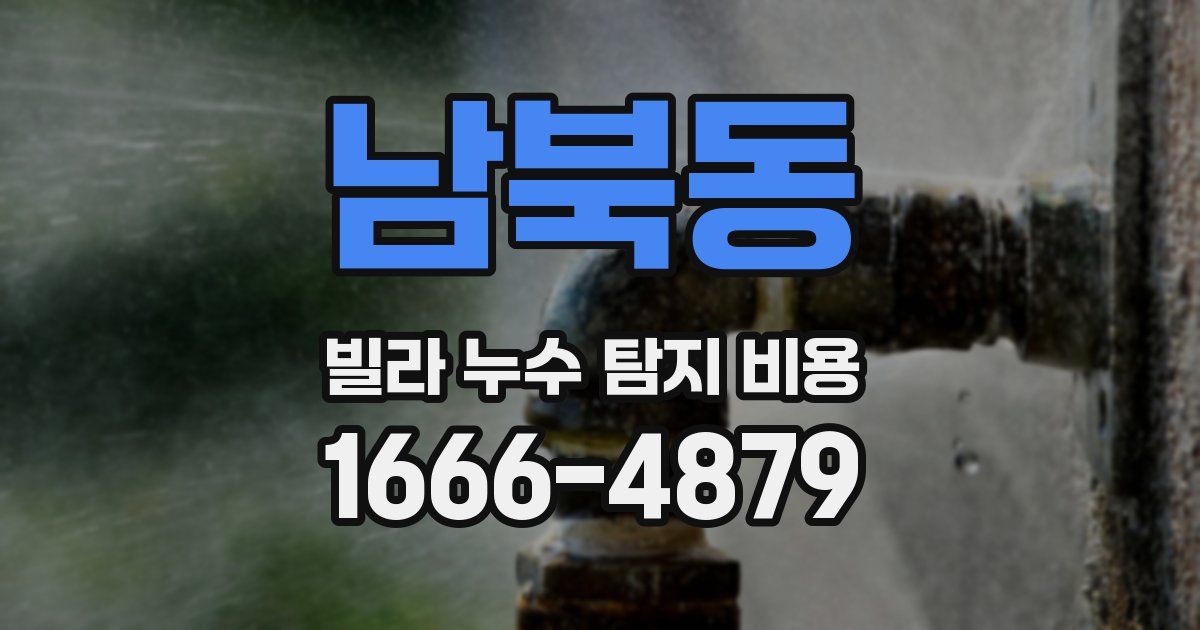 남북동 빌라 누수 탐지 비용