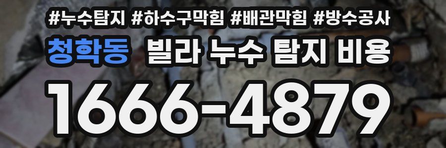 청학동 빌라 누수 탐지 비용