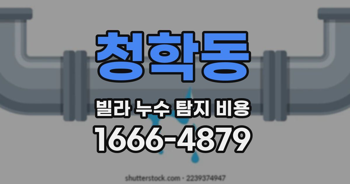청학동 빌라 누수 탐지 비용