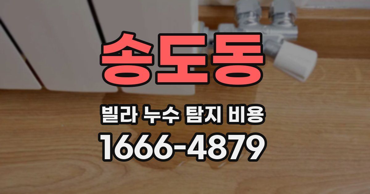 송도동 빌라 누수 탐지 비용