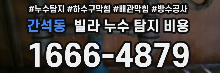 간석동 빌라 누수 탐지 비용