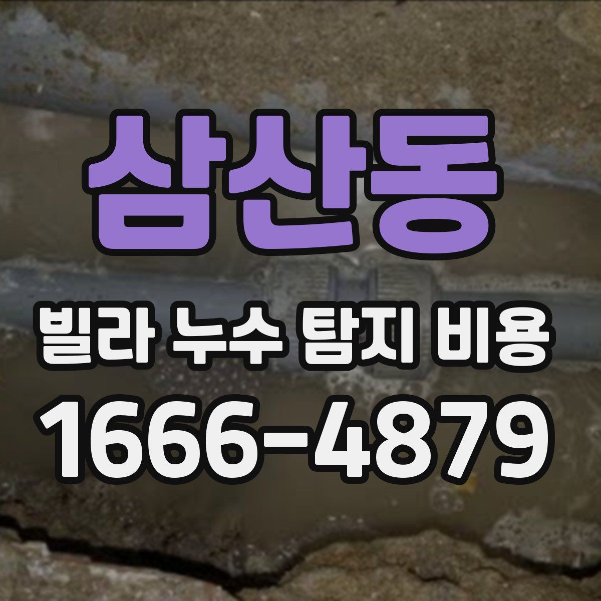 삼산동 빌라 누수 탐지 비용