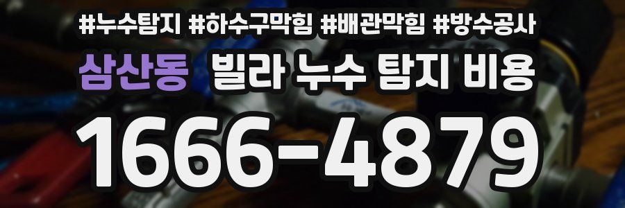 삼산동 빌라 누수 탐지 비용