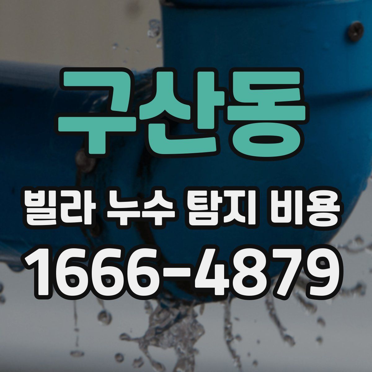 구산동 빌라 누수 탐지 비용