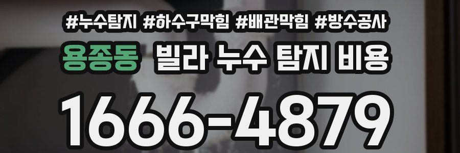 용종동 빌라 누수 탐지 비용