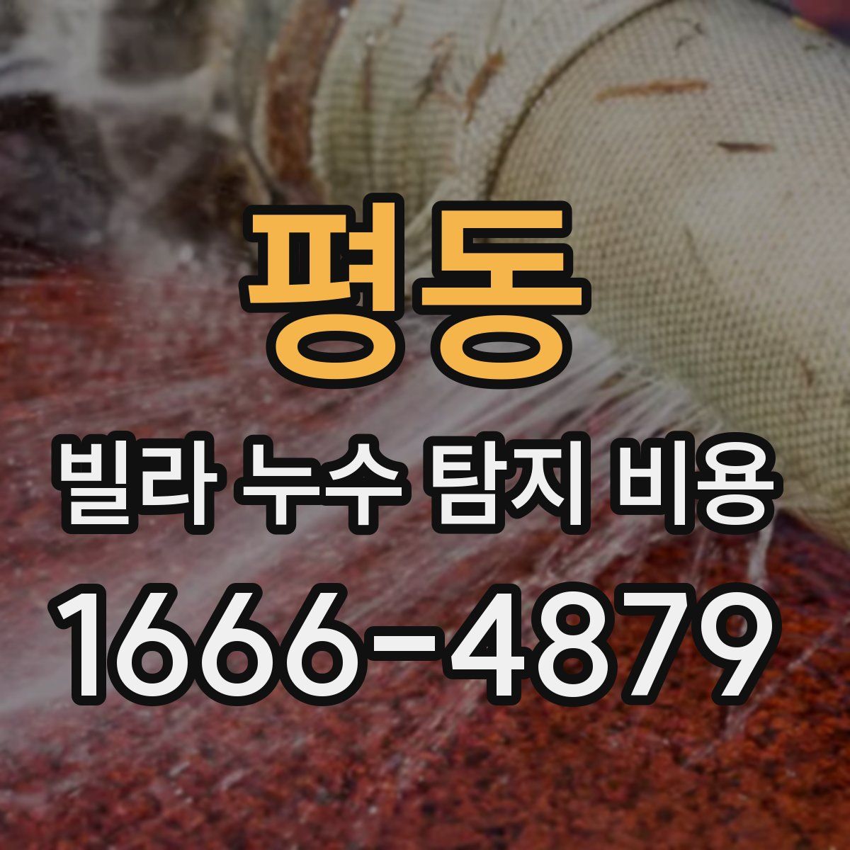 평동 빌라 누수 탐지 비용