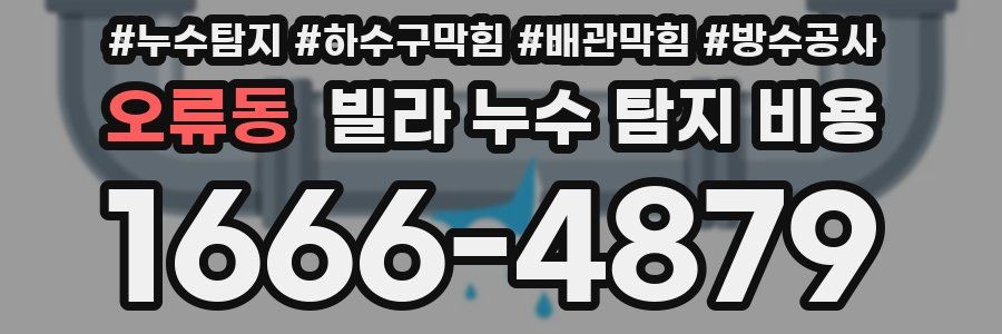 오류동 빌라 누수 탐지 비용