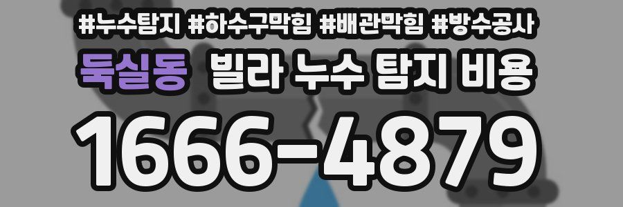 둑실동 빌라 누수 탐지 비용