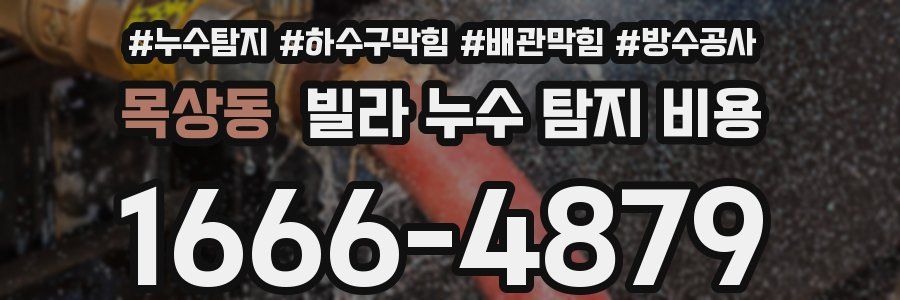 목상동 빌라 누수 탐지 비용