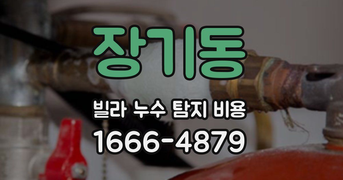 장기동 빌라 누수 탐지 비용