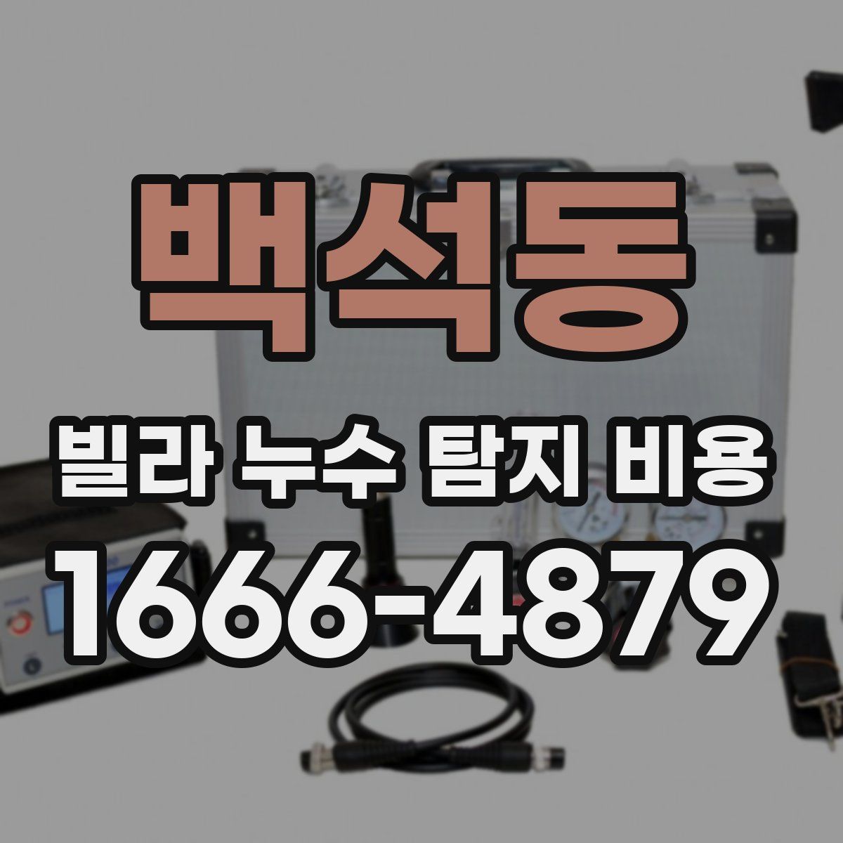 백석동 빌라 누수 탐지 비용