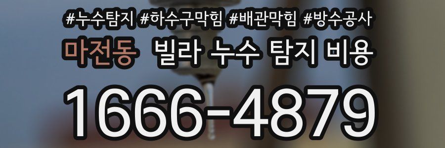 마전동 빌라 누수 탐지 비용
