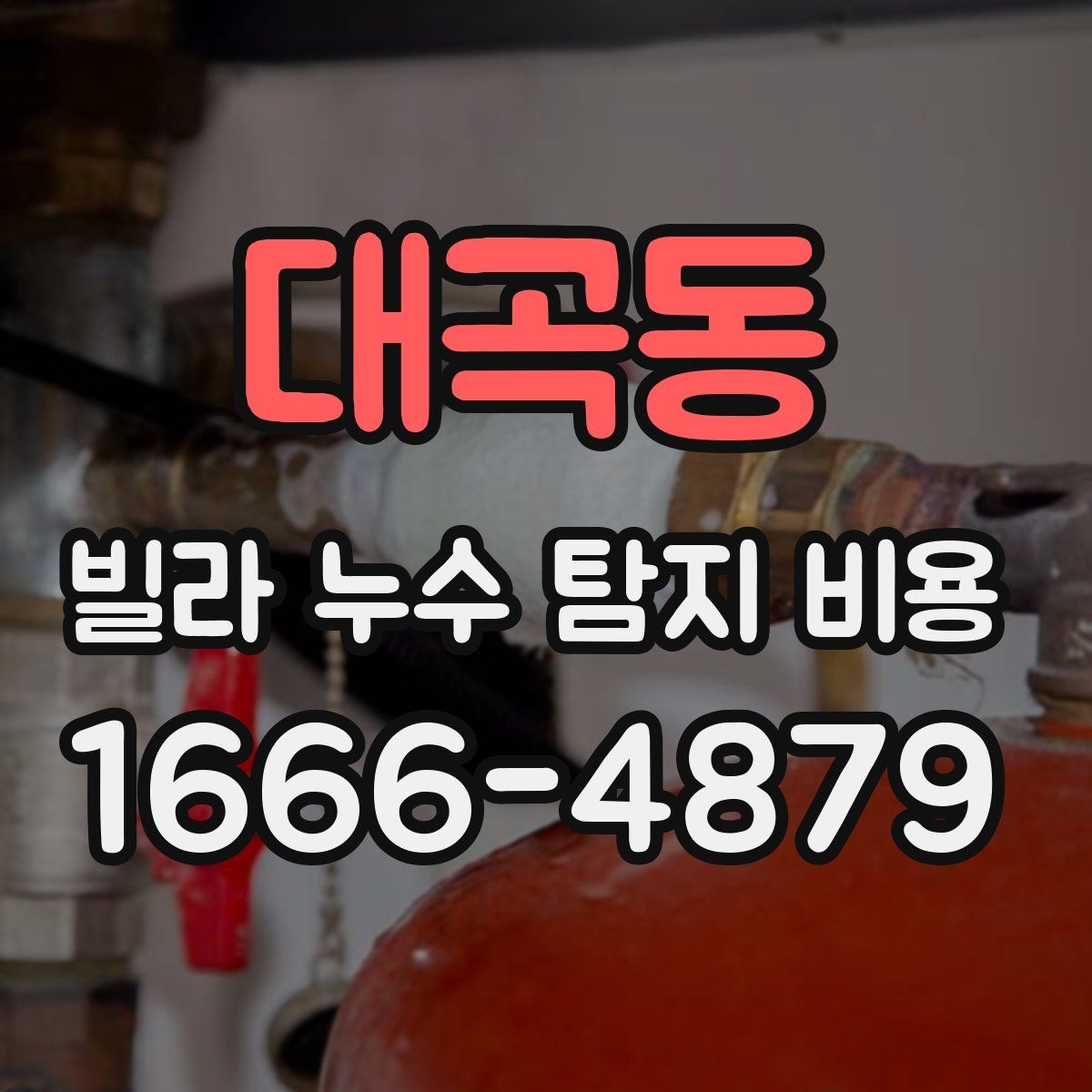 대곡동 빌라 누수 탐지 비용