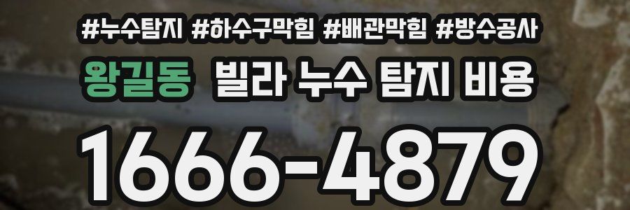 왕길동 빌라 누수 탐지 비용
