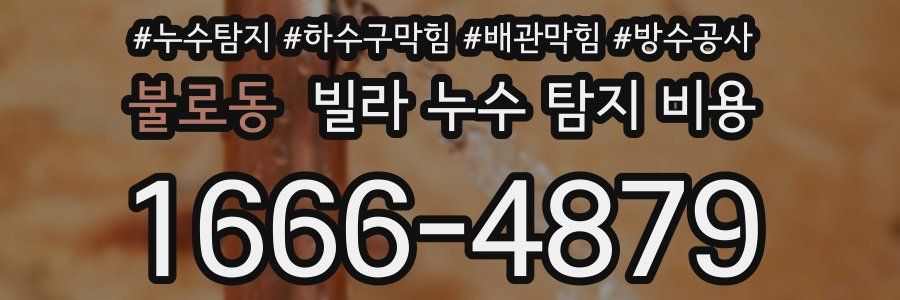 불로동 빌라 누수 탐지 비용