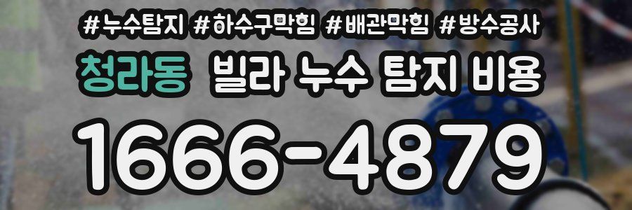 청라동 빌라 누수 탐지 비용