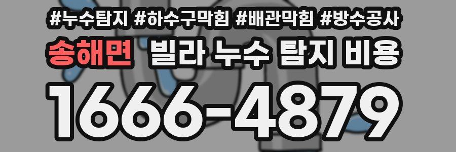 송해면 빌라 누수 탐지 비용