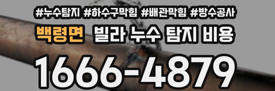 백령면 빌라 누수 탐지 비용