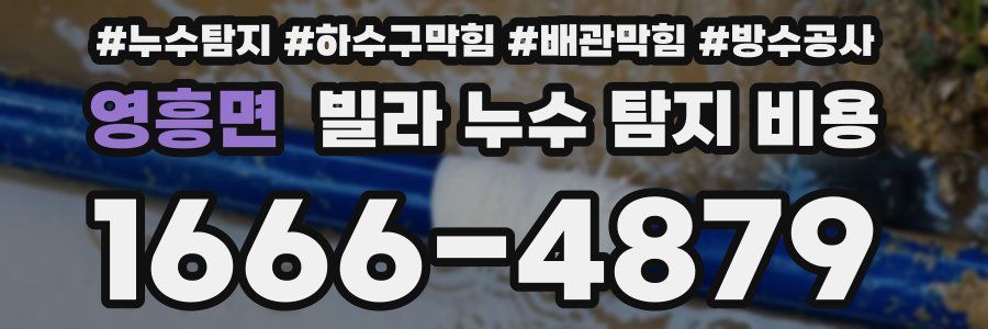 영흥면 빌라 누수 탐지 비용