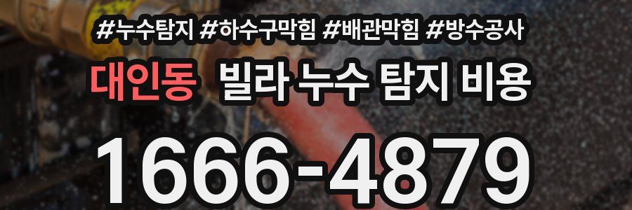 대인동 빌라 누수 탐지 비용