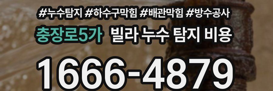 충장로5가 빌라 누수 탐지 비용