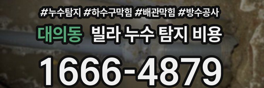 대의동 빌라 누수 탐지 비용