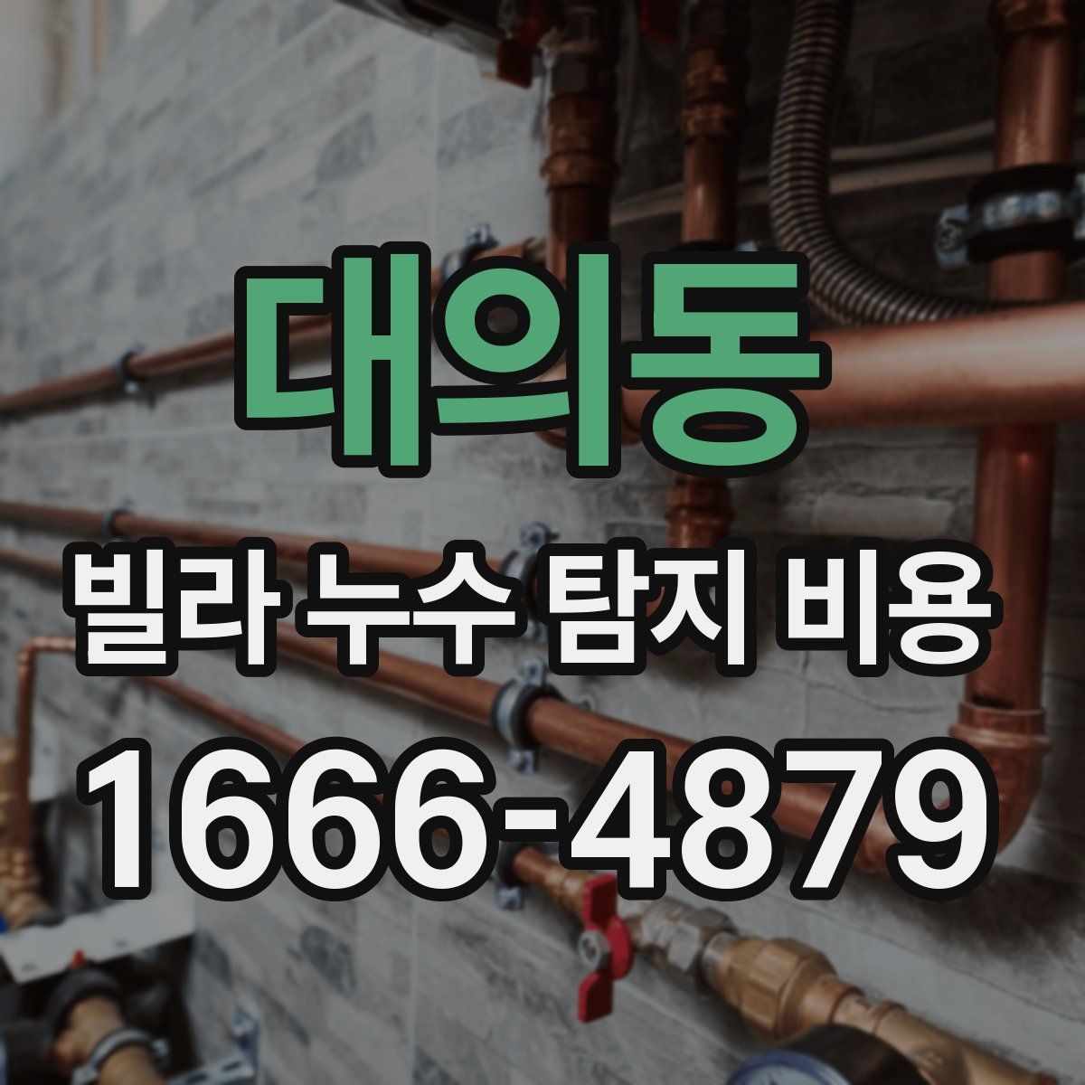 대의동 빌라 누수 탐지 비용