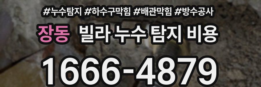 장동 빌라 누수 탐지 비용