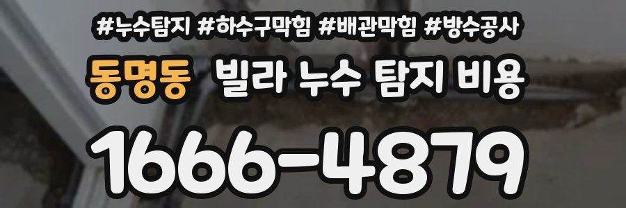 동명동 빌라 누수 탐지 비용