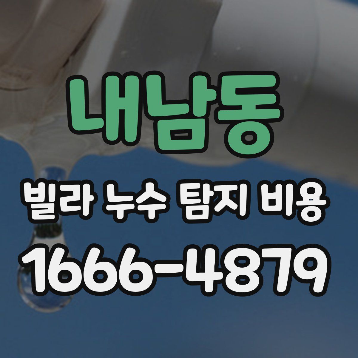 내남동 빌라 누수 탐지 비용