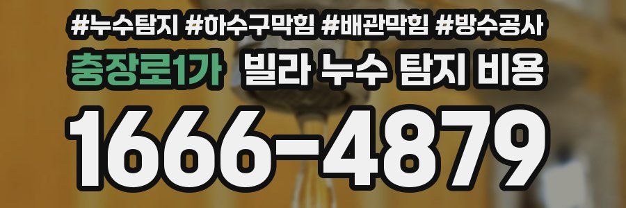 충장로1가 빌라 누수 탐지 비용