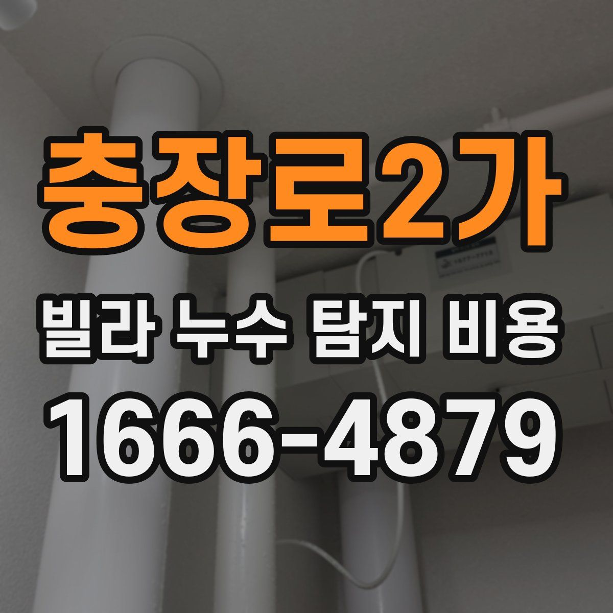 충장로2가 빌라 누수 탐지 비용