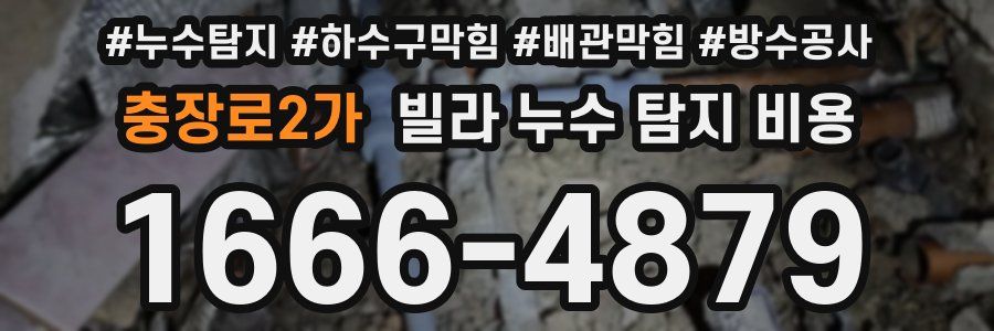 충장로2가 빌라 누수 탐지 비용