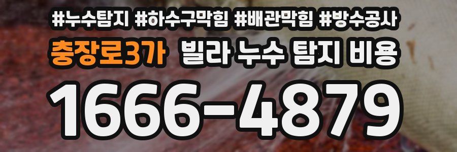 충장로3가 빌라 누수 탐지 비용