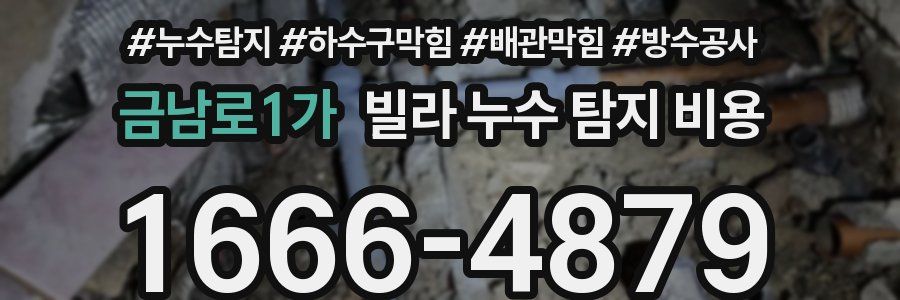금남로1가 빌라 누수 탐지 비용