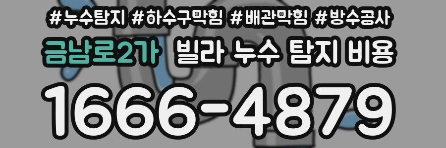금남로2가 빌라 누수 탐지 비용