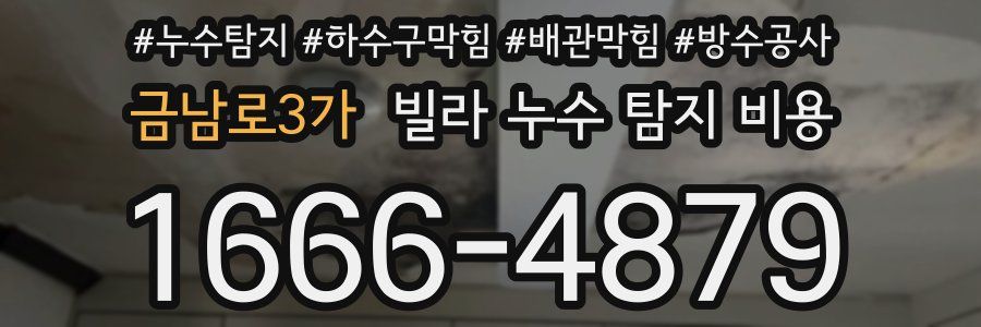 금남로3가 빌라 누수 탐지 비용