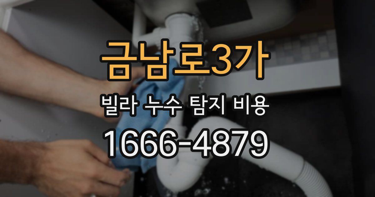 금남로3가 빌라 누수 탐지 비용