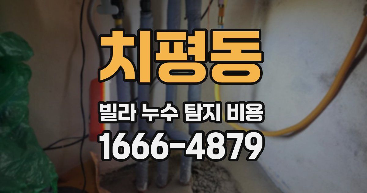 치평동 빌라 누수 탐지 비용