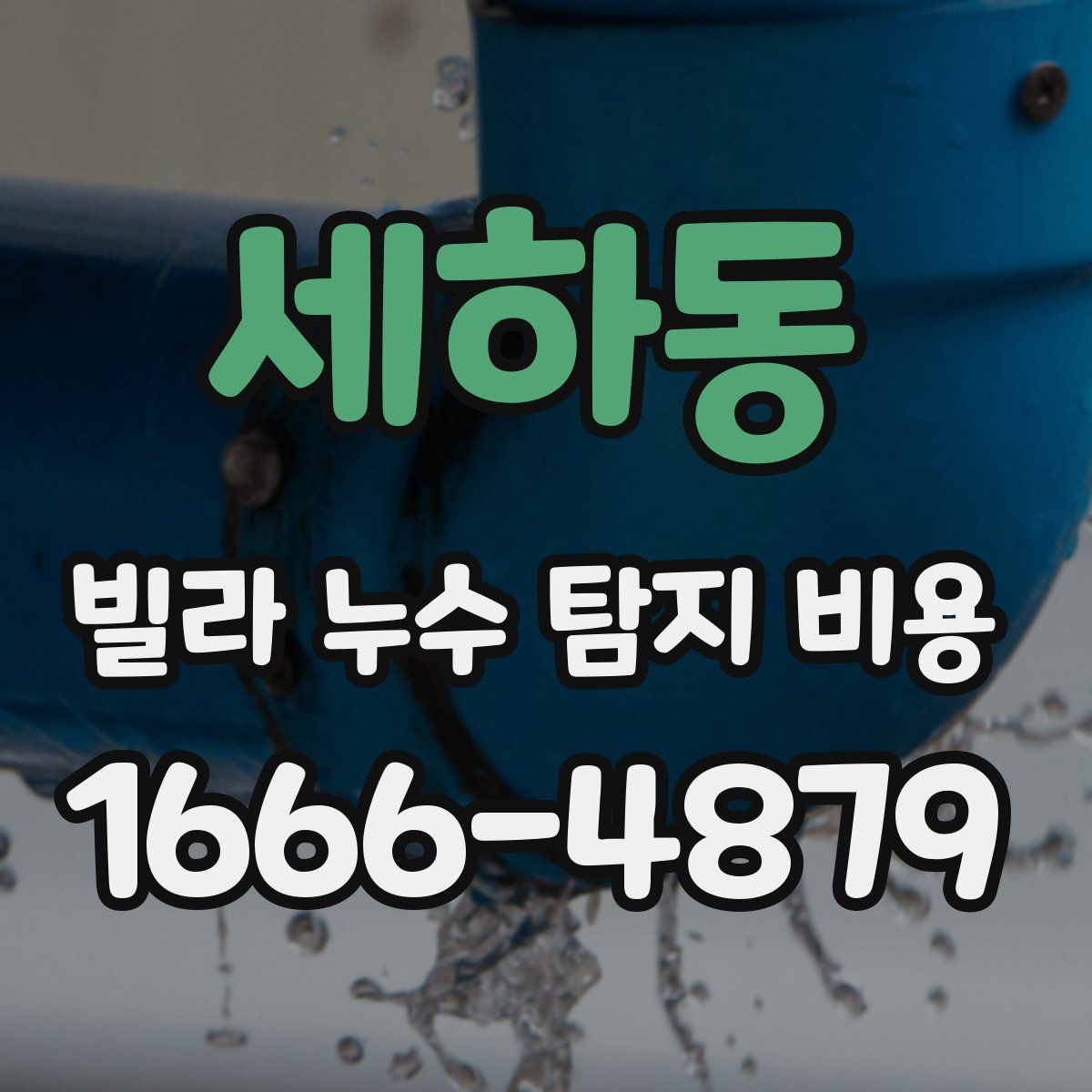 세하동 빌라 누수 탐지 비용